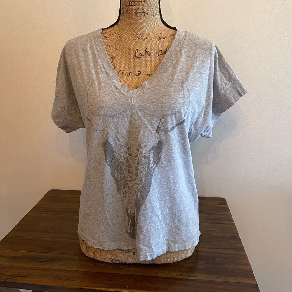 Haute Hippie Gray Shirt with Skull Size XS